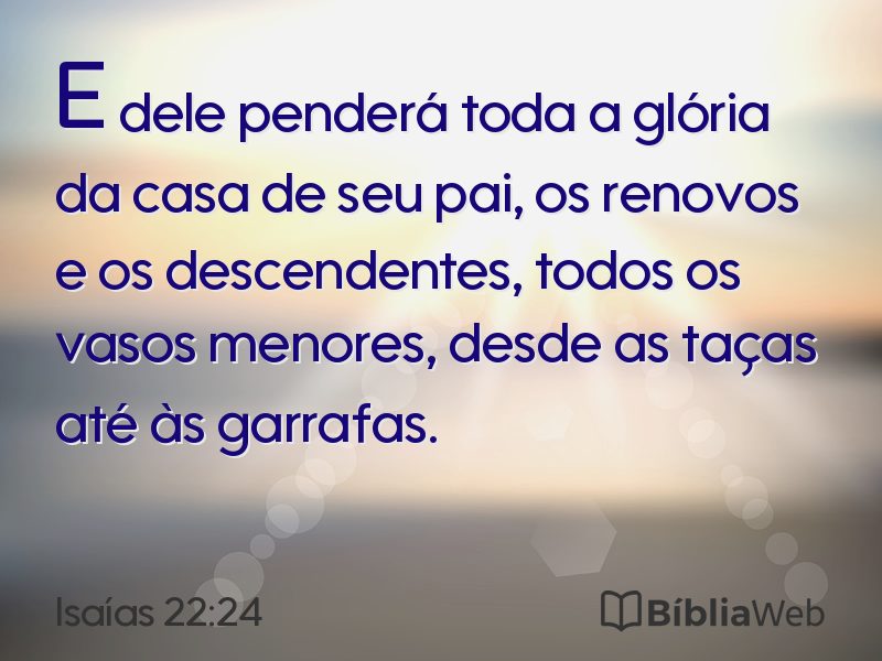 Isaías 22:24 em imagem para compartilhar