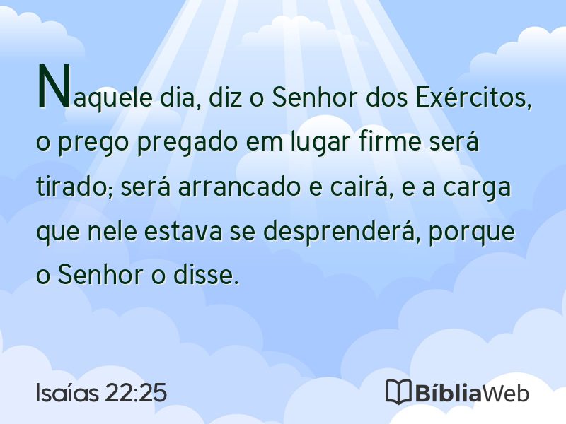 Isaías 22:25 em imagem para compartilhar