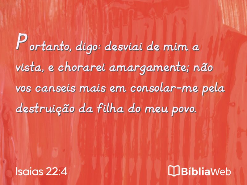 Isaías 22:4 em imagem para compartilhar