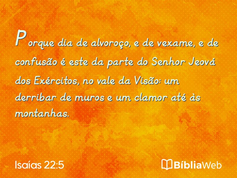 Isaías 22:5 em imagem para compartilhar