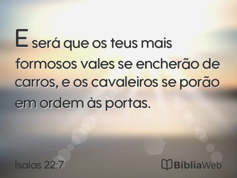 Isaías 22:7 em imagem para compartilhar