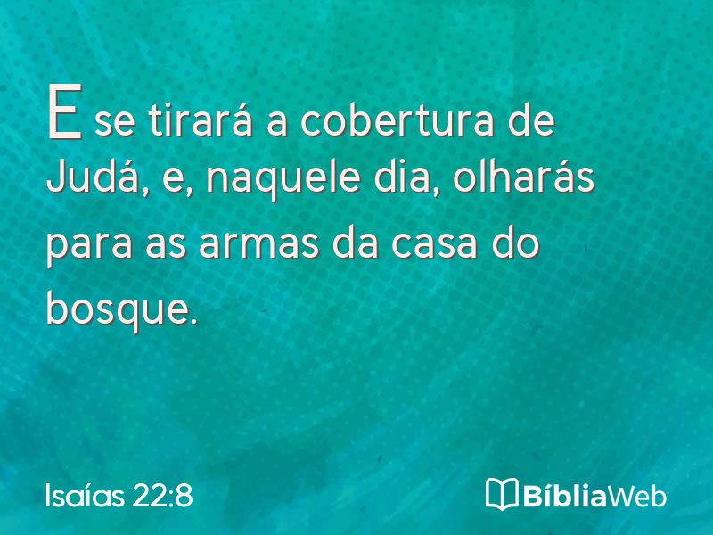 Isaías 22:8 em imagem para compartilhar