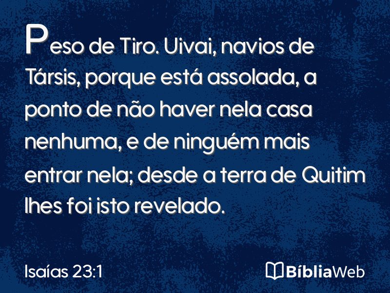 Isaías 23:1 em imagem para compartilhar