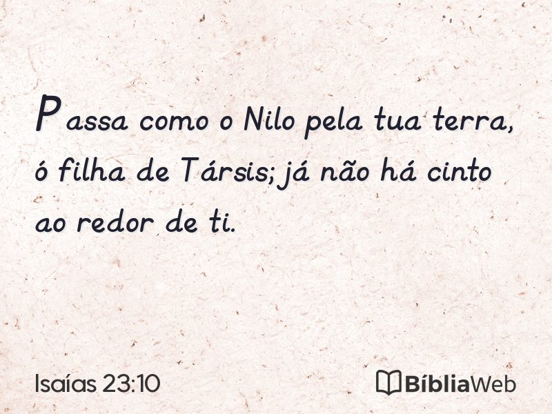 Isaías 23:10 em imagem para compartilhar