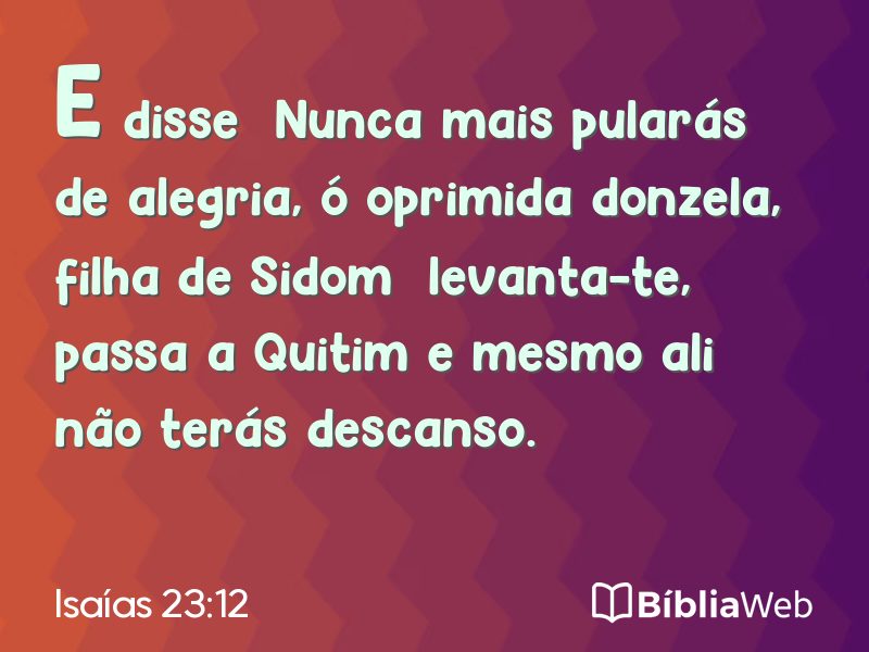 Isaías 23:12 em imagem para compartilhar