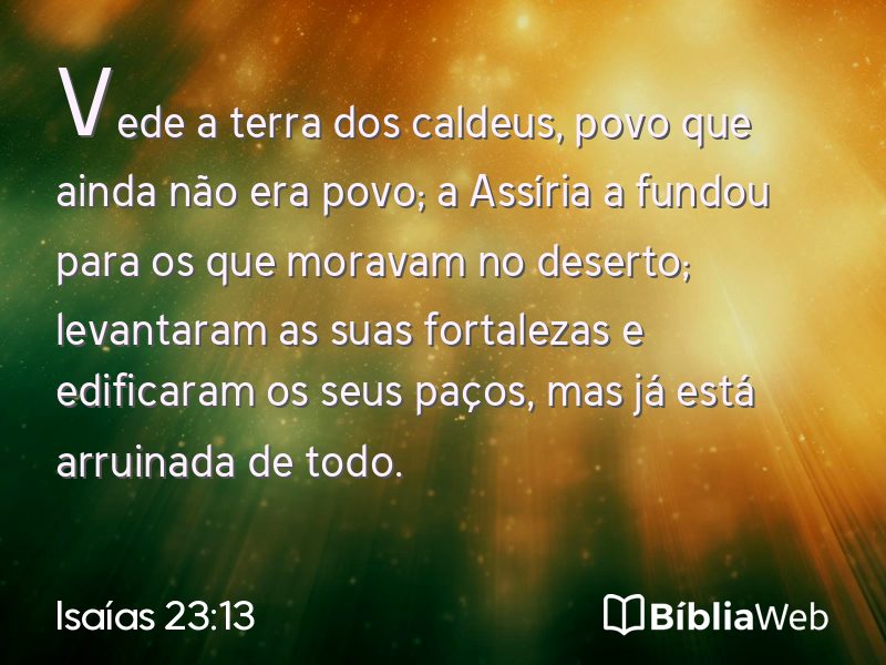 Isaías 23:13 em imagem para compartilhar