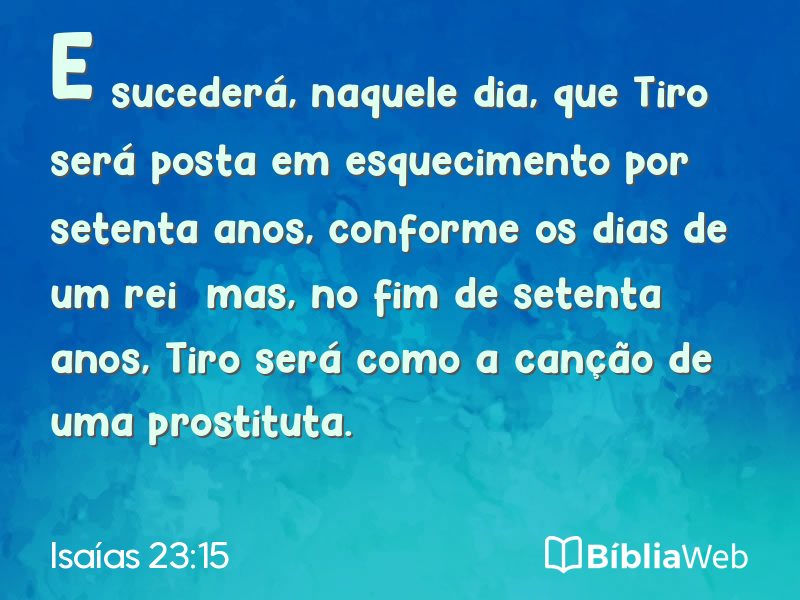 Isaías 23:15 em imagem para compartilhar
