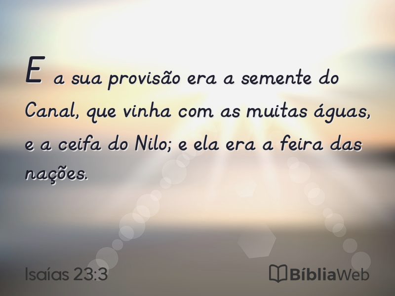 Isaías 23:3 em imagem para compartilhar