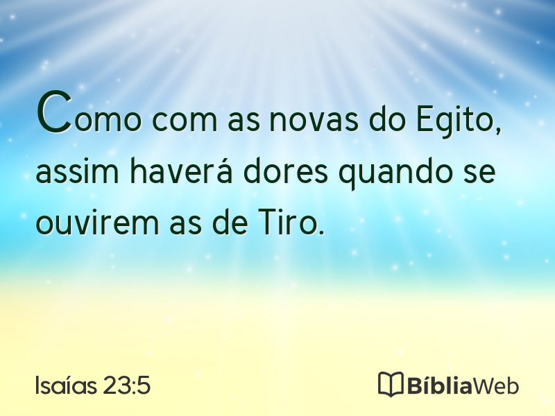Isaías 23:5 em imagem para compartilhar