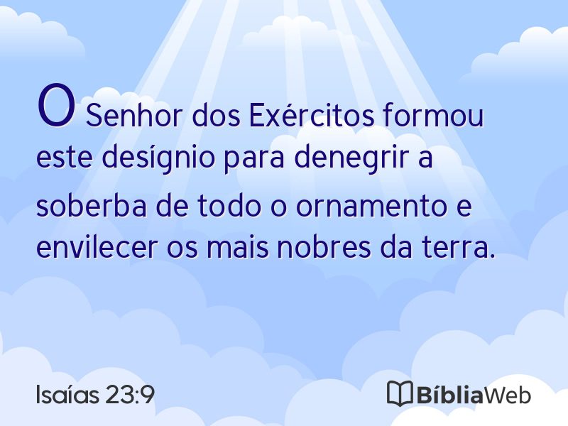 Isaías 23:9 em imagem para compartilhar