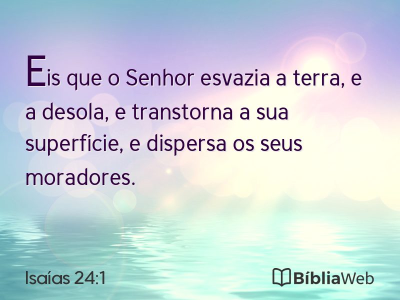 Isaías 24:1 em imagem para compartilhar