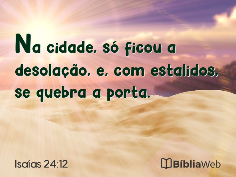 Isaías 24:12 em imagem para compartilhar