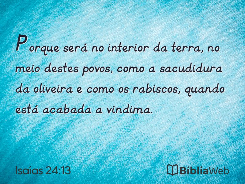 Isaías 24:13 em imagem para compartilhar