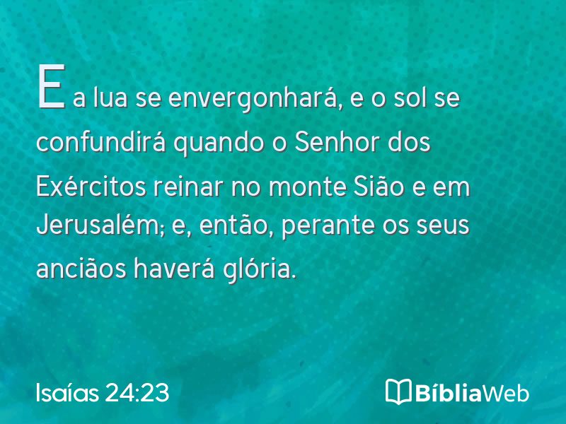 Isaías 24:23 em imagem para compartilhar