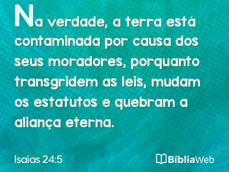 Isaías 24:5 em imagem para compartilhar