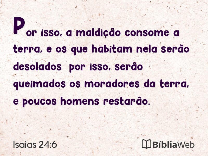 Isaías 24:6 em imagem para compartilhar