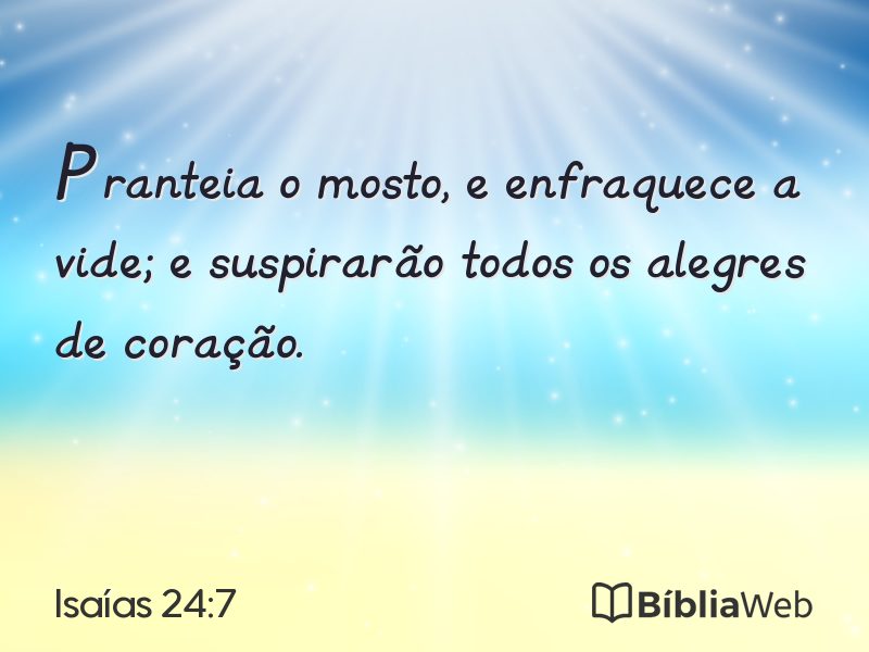 Isaías 24:7 em imagem para compartilhar