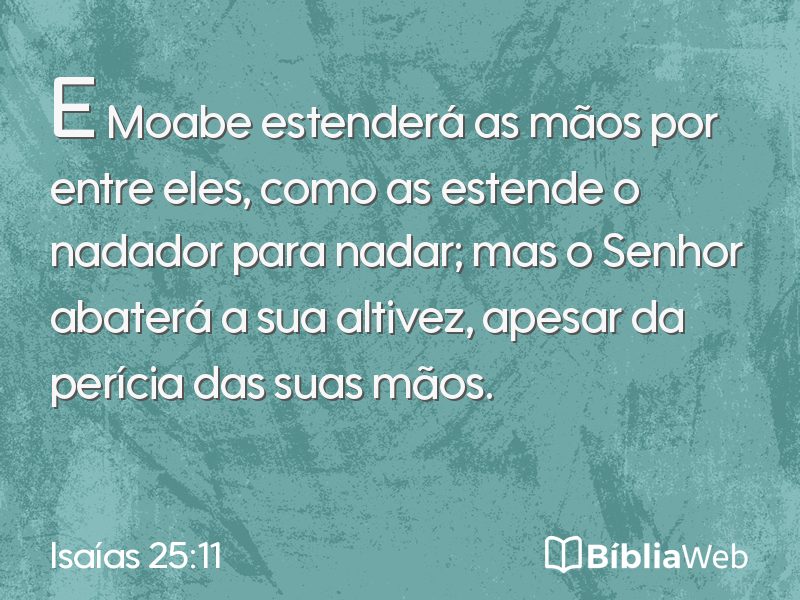 Isaías 25:11 em imagem para compartilhar