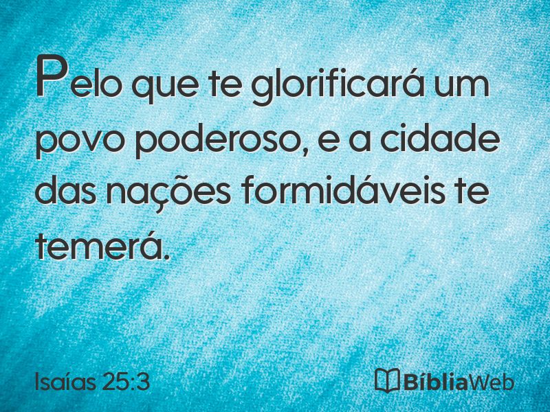 Isaías 25:3 em imagem para compartilhar