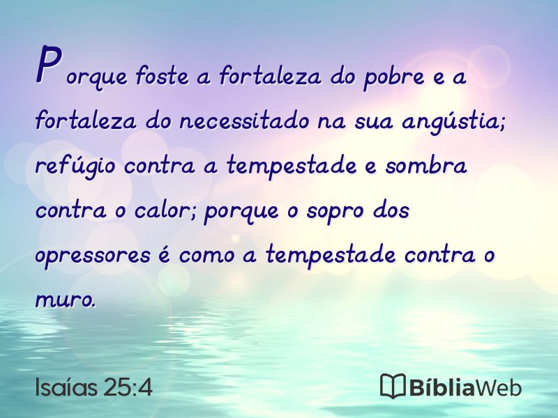 Isaías 25:4 em imagem para compartilhar