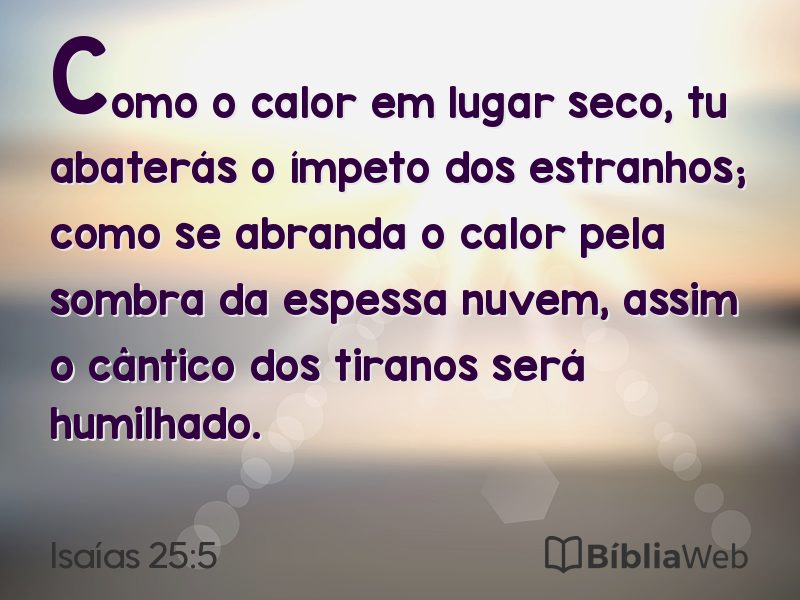Isaías 25:5 em imagem para compartilhar