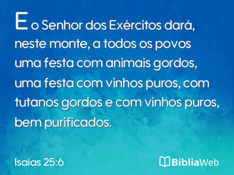 Isaías 25:6 em imagem para compartilhar