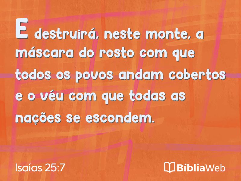 Isaías 25:7 em imagem para compartilhar