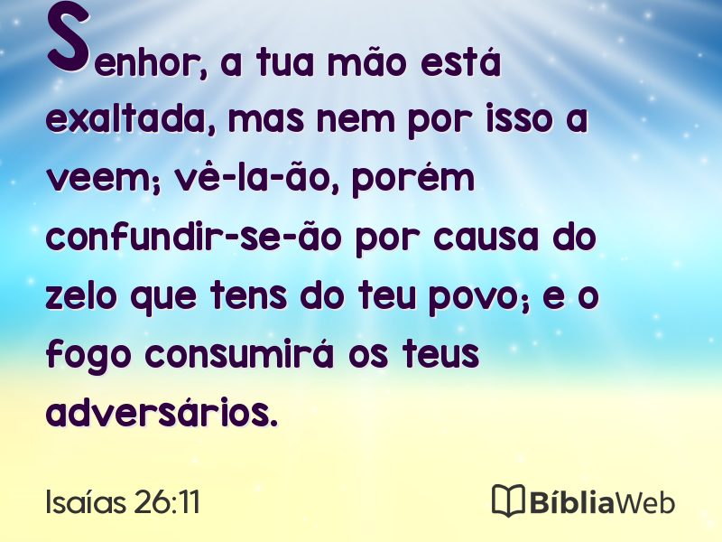 Isaías 26:11 em imagem para compartilhar