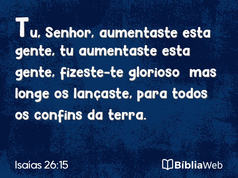 Isaías 26:15 em imagem para compartilhar