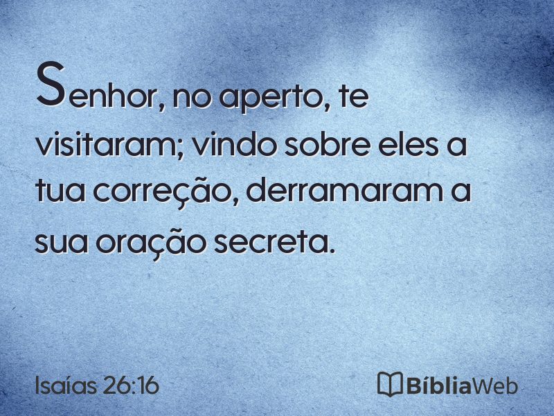 Isaías 26:16 em imagem para compartilhar