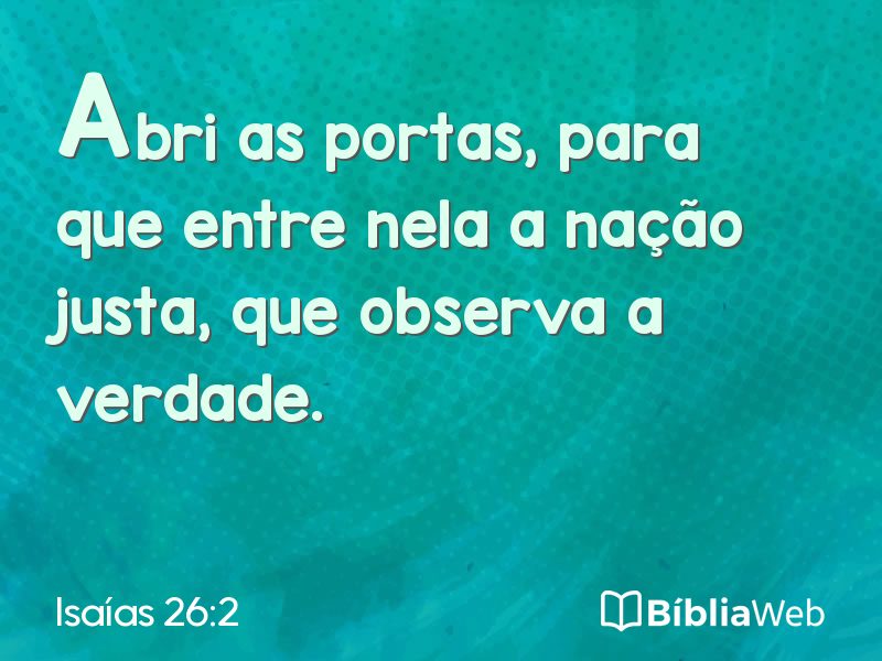Isaías 26:2 em imagem para compartilhar