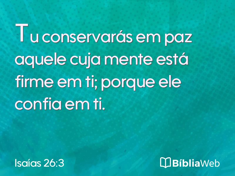 Isaías 26:3 em imagem para compartilhar