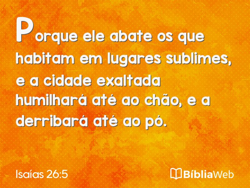 Isaías 26:5 em imagem para compartilhar