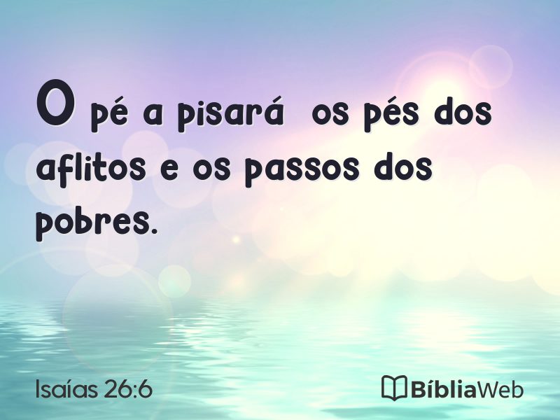 Isaías 26:6 em imagem para compartilhar