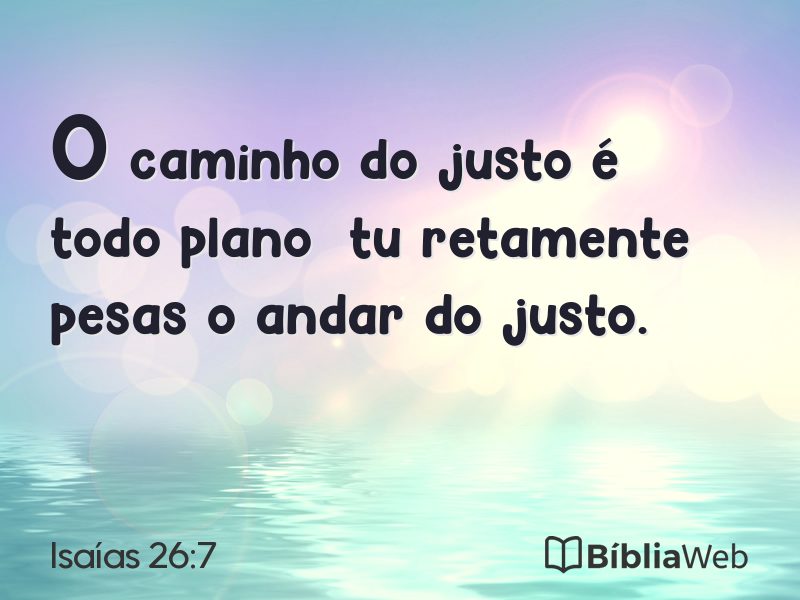 Isaías 26:7 em imagem para compartilhar