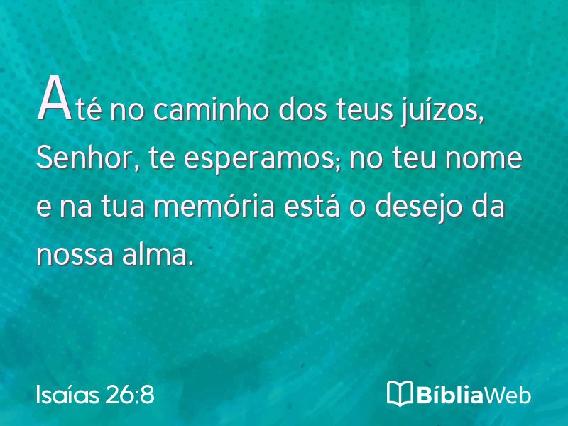 Isaías 26:8 em imagem para compartilhar