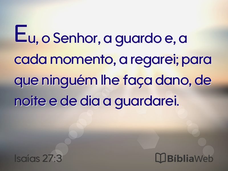 Isaías 27:3 em imagem para compartilhar