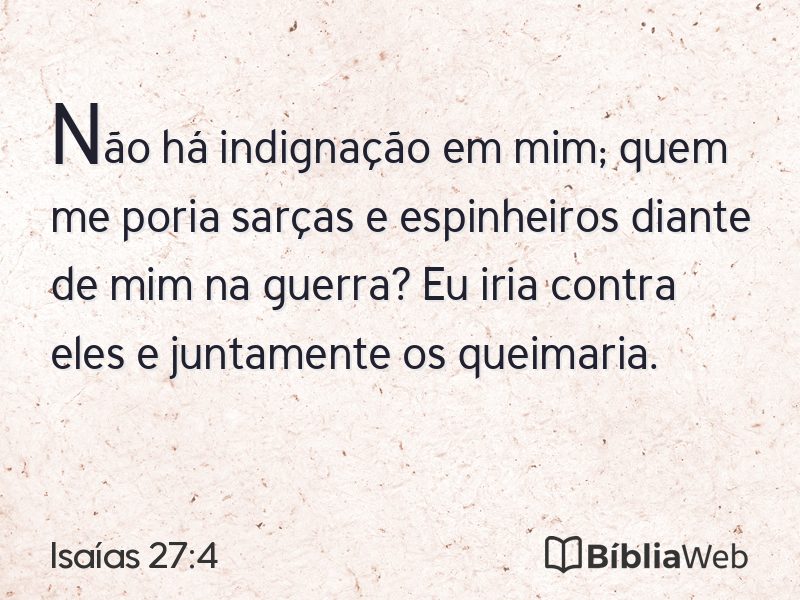 Isaías 27:4 em imagem para compartilhar
