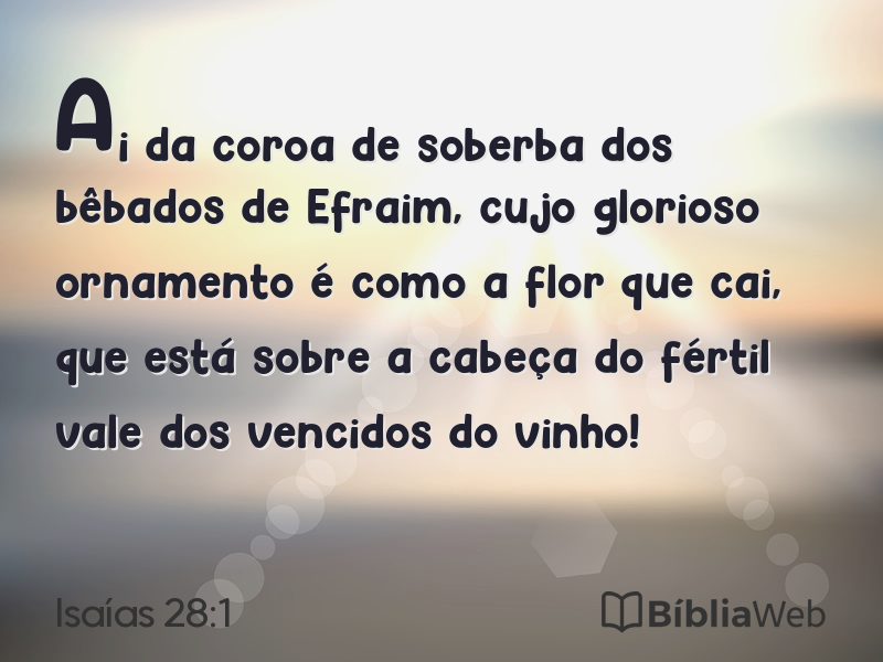 Isaías 28:1 em imagem para compartilhar