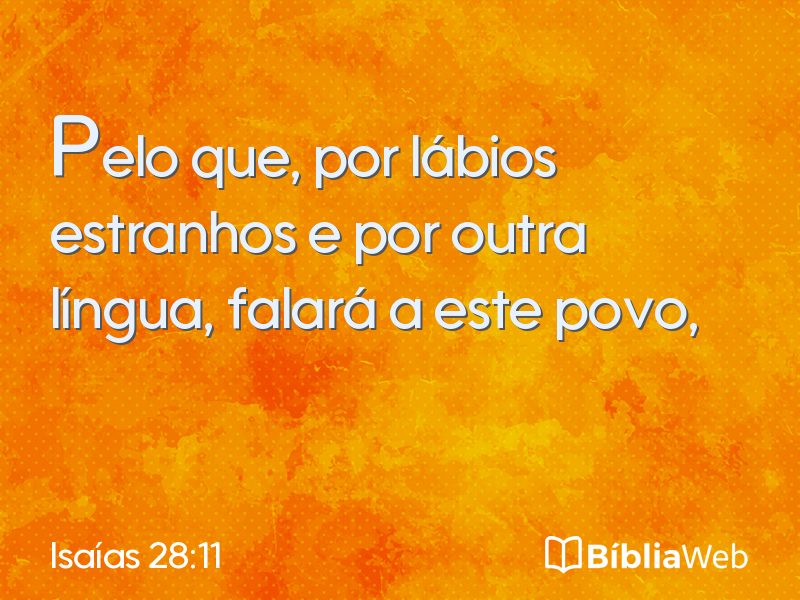 Isaías 28:11 em imagem para compartilhar