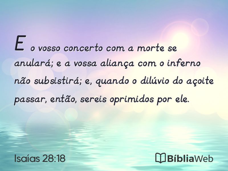 Isaías 28:18 em imagem para compartilhar