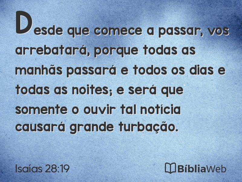 Isaías 28:19 em imagem para compartilhar