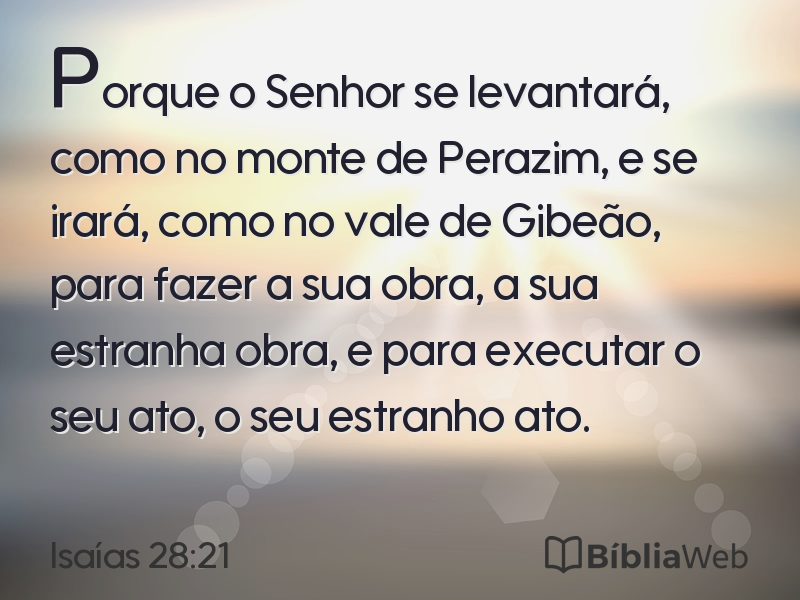 Isaías 28:21 em imagem para compartilhar