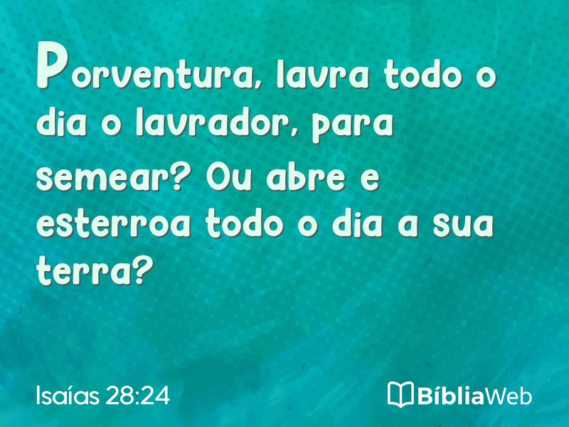Isaías 28:24 em imagem para compartilhar