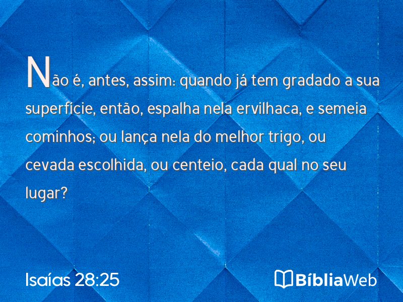 Isaías 28:25 em imagem para compartilhar