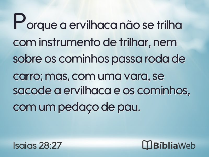 Isaías 28:27 em imagem para compartilhar