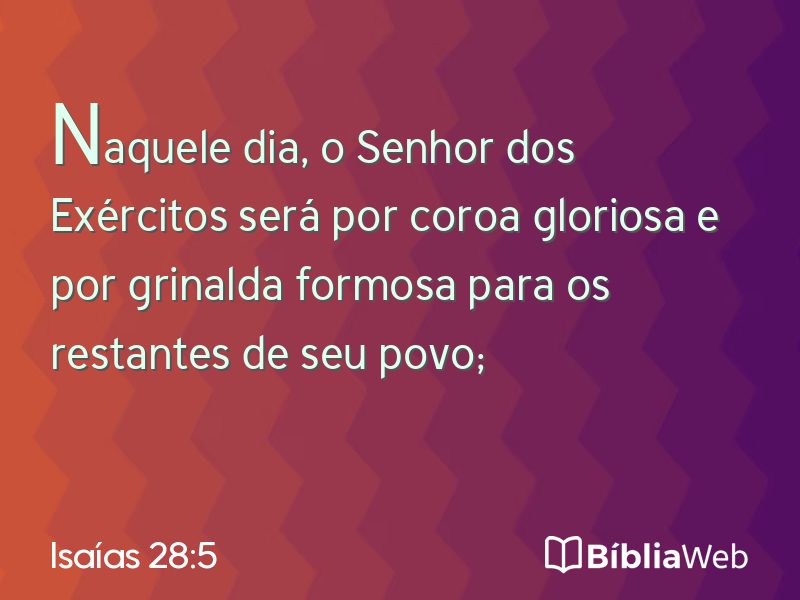 Isaías 28:5 em imagem para compartilhar