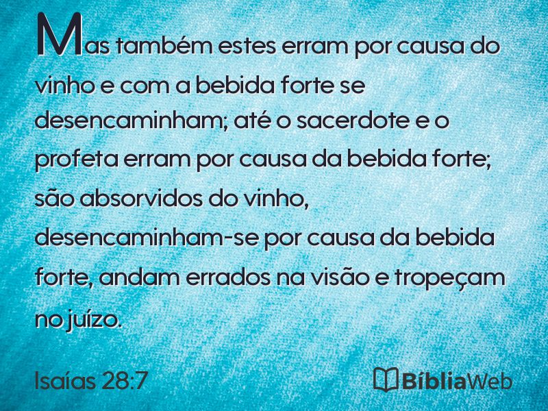 Isaías 28:7 em imagem para compartilhar