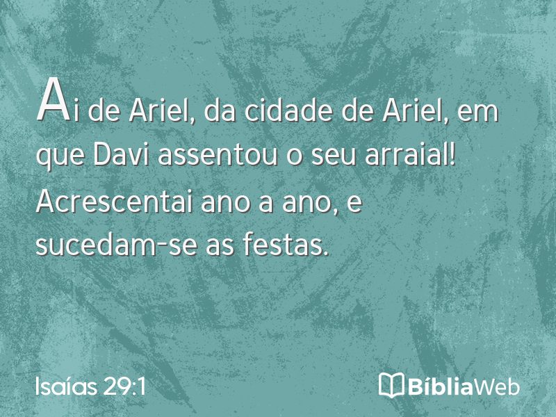 Isaías 29:1 em imagem para compartilhar