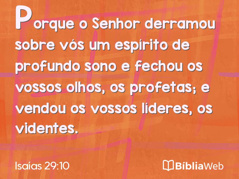 Isaías 29:10 em imagem para compartilhar